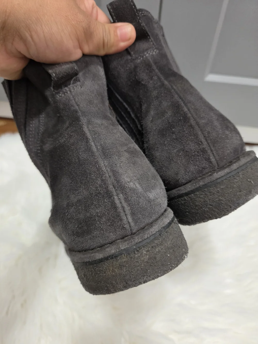 Men's Suede Chelsea Boots - Charcoal